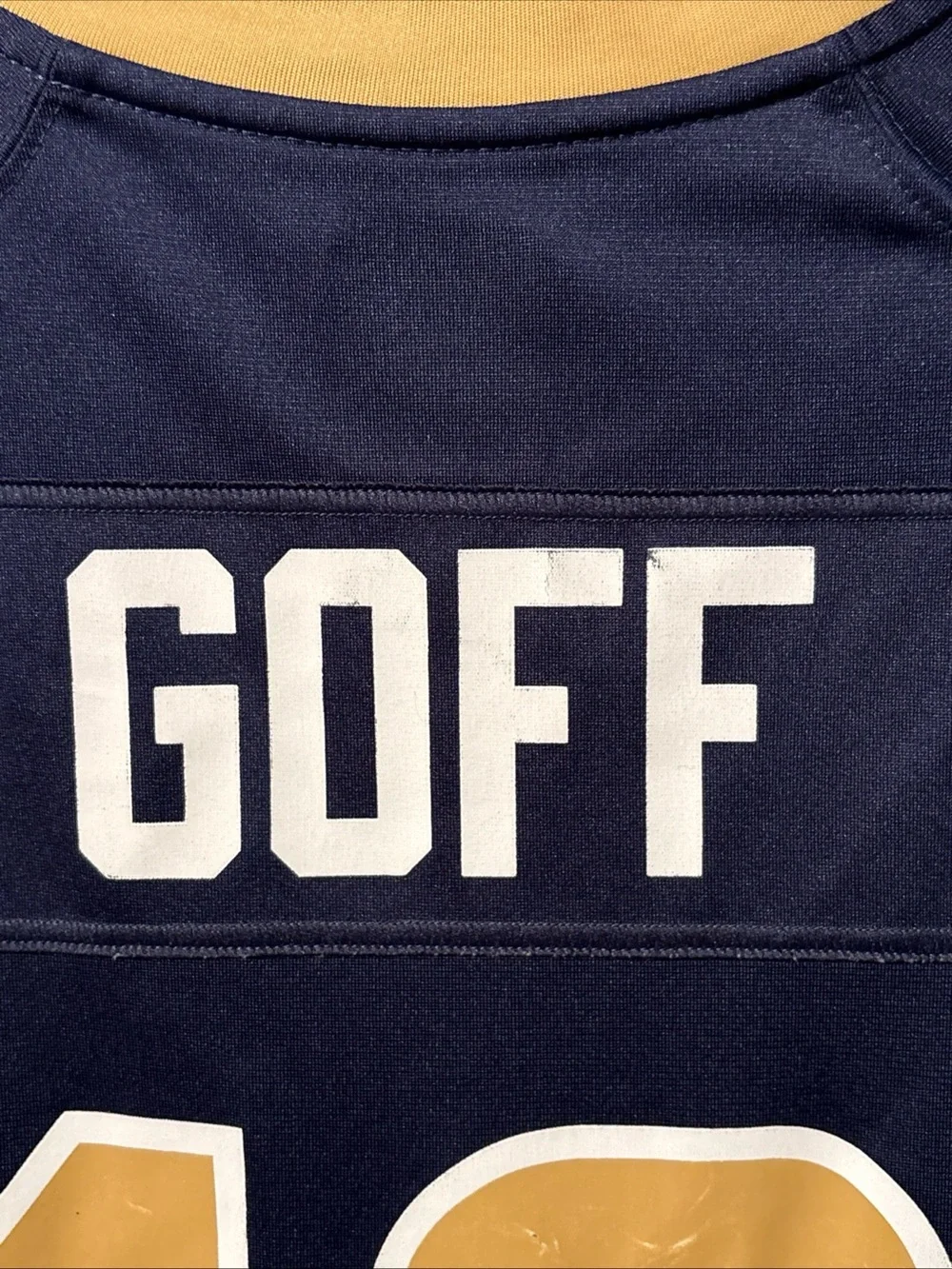 Nike Rams Navy and Gold #16 Football Jersey